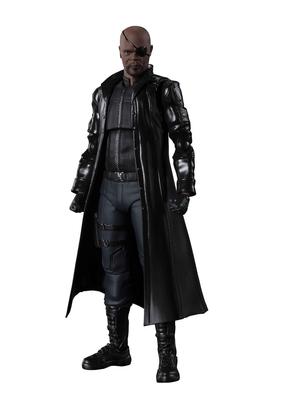TAMASHII NATIONS Avengers Nick Fury yaklaşık 155mm boyalı hareketli figür SHFiguarts PVC/ABS