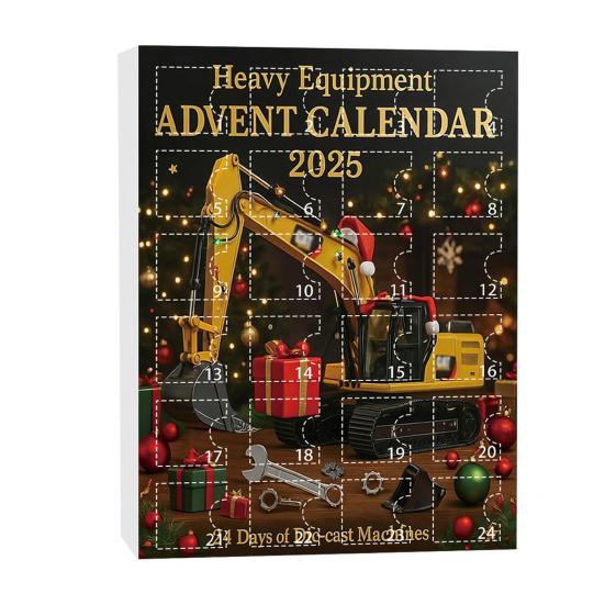 Rypadlo Adventní kalendář 2026 24 dní rypadlových vozidel Vzdělávání Zábava Vánoční přívěsek Sváteční odpočítávací dárek