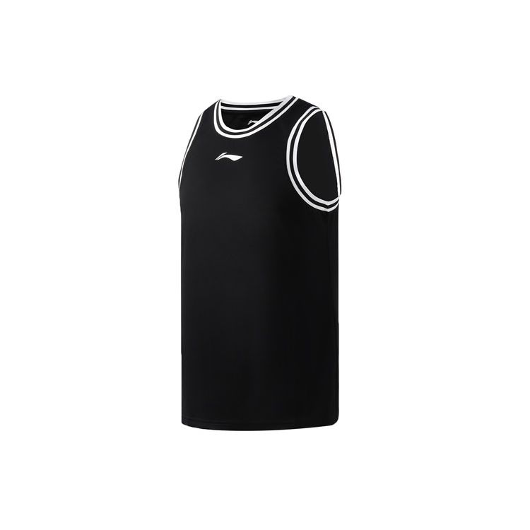 Li-Ning Mesh Breathable Round Neck Vest Sports Set Men Sportswear Black AATR011-10