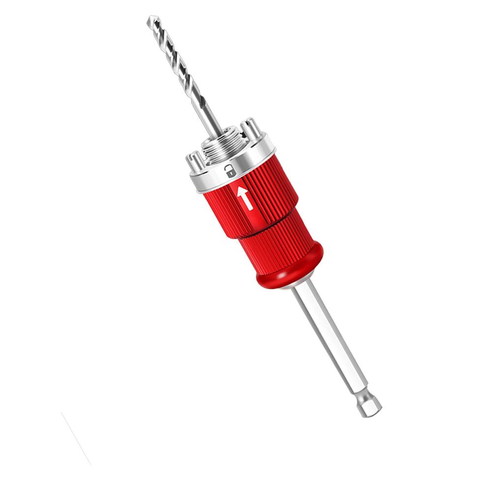 Quick Release Hole Saw Arbor Adapter Self Locking 10mm Hex Shank Rapid Coring Connecting Rod for Pipe Extension and