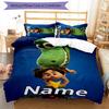 3pcs The Good Dinosaur1 Cover Set - Personalized Name, HD Printed Bedding with 1 Cover and 2 Pillowcases - Perfect for Home Decor, Easy Care