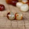 Natural Hetian Jade Loose Beads: Beautiful Color & Shape, Skin Intact, Perfect for DIY Stringing, Accessory, and Spacer Beads.