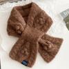 Knitted Yarn Knitted Scarf Textured Pattern Neck Warmer New Short Scarf  Daily Outfits