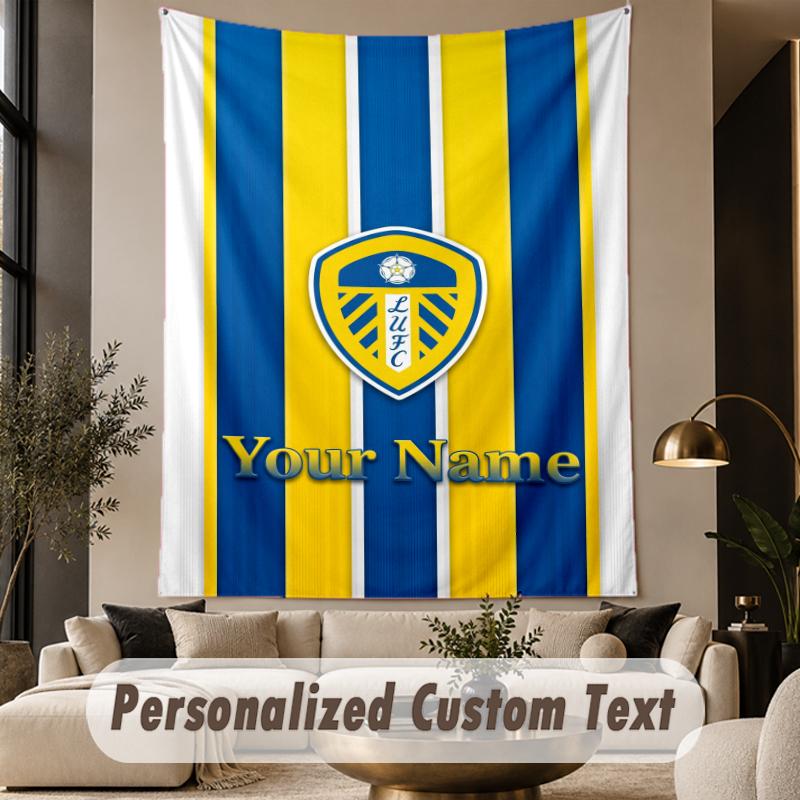 Custom Text Tapestry Leeds United Print Wall Tapestry Indoor Living Room Wall Decor