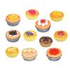 New 3d Miniature Food Fruit Egg Tart Design Resin Cabochon Kids Doll House Play Accessories for Sale
