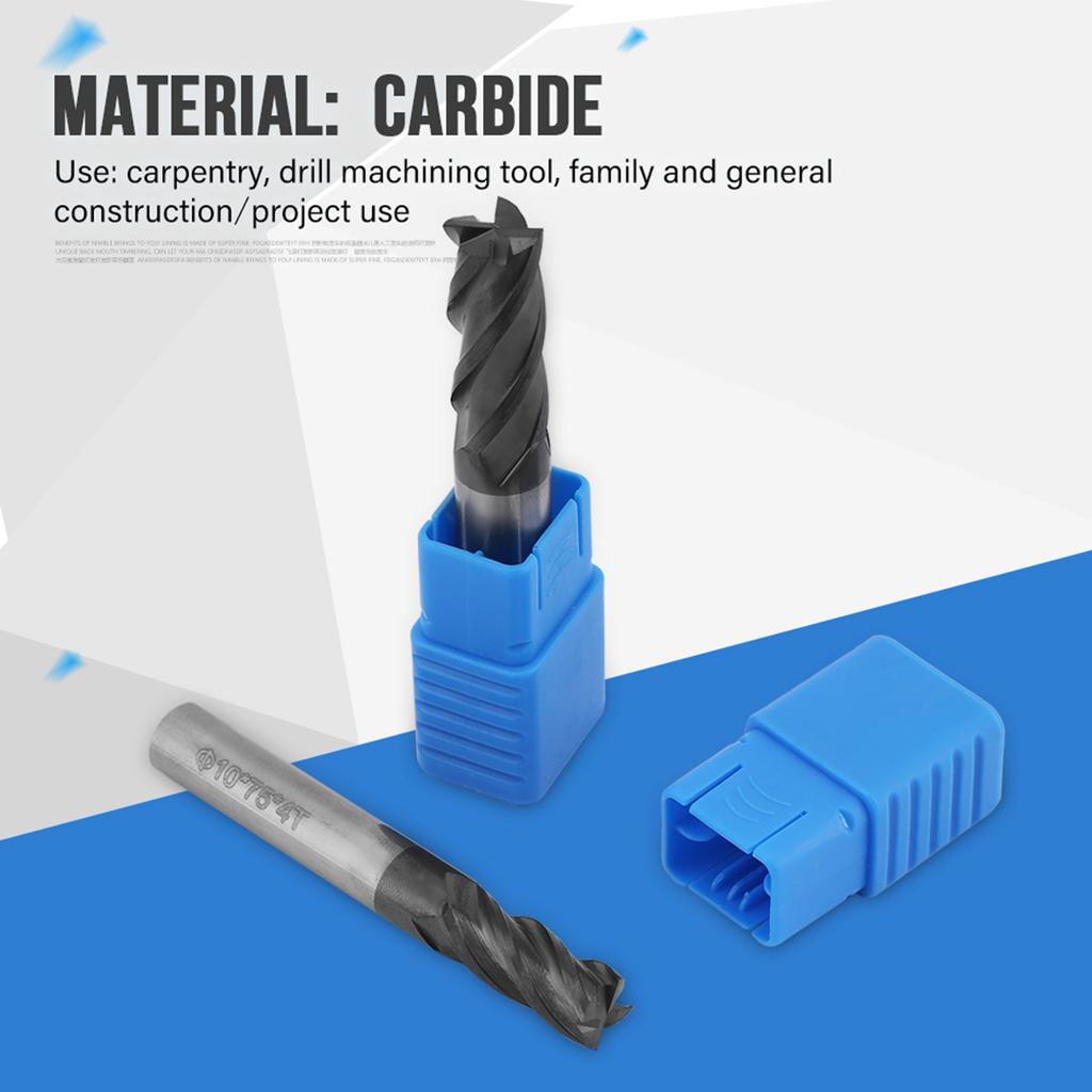 8pcs 212mm 4 Flutes Carbide End Mill Set Tungsten Steel Milling Cutter Tool Kit