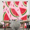 Stück Wassermelonenmuster Vorhänge Polyesterstoff Geeignet Schlafzimmer Wohnzimmer Dekoration Vorhang Maschinenwaschbar Perfekt für Bereich