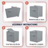 GINGER HOME Children's Chest of Drawers – 6 Fabric Bin Storage Unit, MDF Wood, Grey and White, 79x36x51 Cm