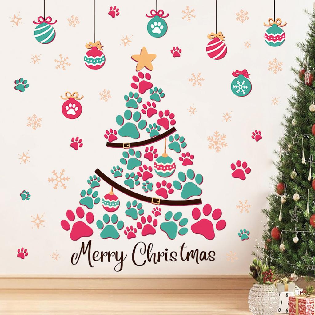 Christmas Decorations Holiday Party Decoration Window Stickers Pvc Static Stickers Window Decorations