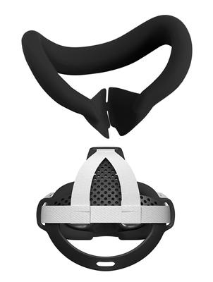 SHEAWA for Meta Quest 3 Eye Mask Headband Face Mask Strap Compatible Product Silicone Reduces Light Leakage TPU Rubber Firmly Holds Alleviates the