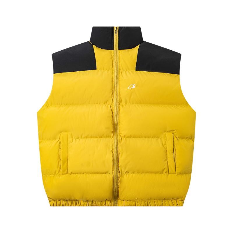 Giacca in Cotone Corteiz Alcatraz con Ricamo e Collo Alto - Cappotto Spesso Color Block Autunno/Inverno