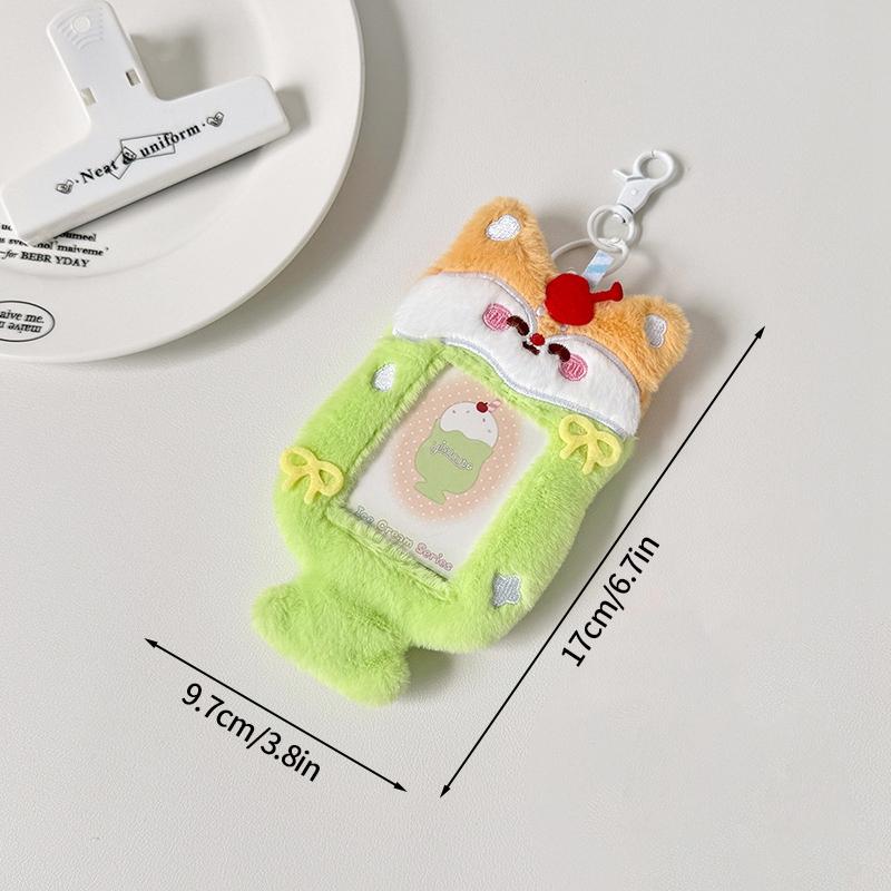 Plush Kawaii Photocard Holder Kpop Idol Card Holder Bags Creative Photo Sleeves Id Credit Card Holder Students Stationery Set