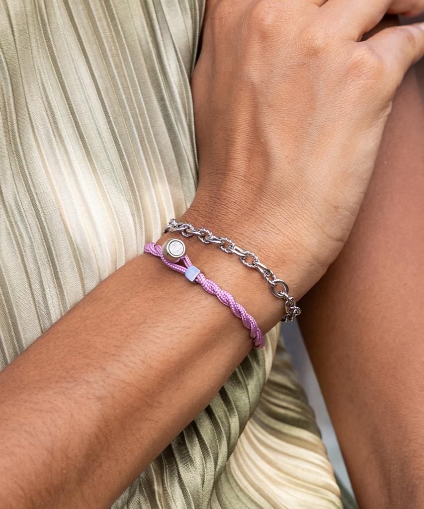 Pig&Hen (Women'S) Easy Ed Bracelet - Lilac Purple X Silver