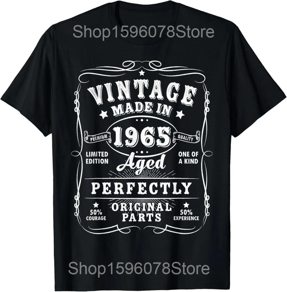 Hello Sixty Est 1965 60 Years Old 60th Birthday T Shirt Humor Streetwear Tee Shirt Short Sleeve Unisex Loose Clothing