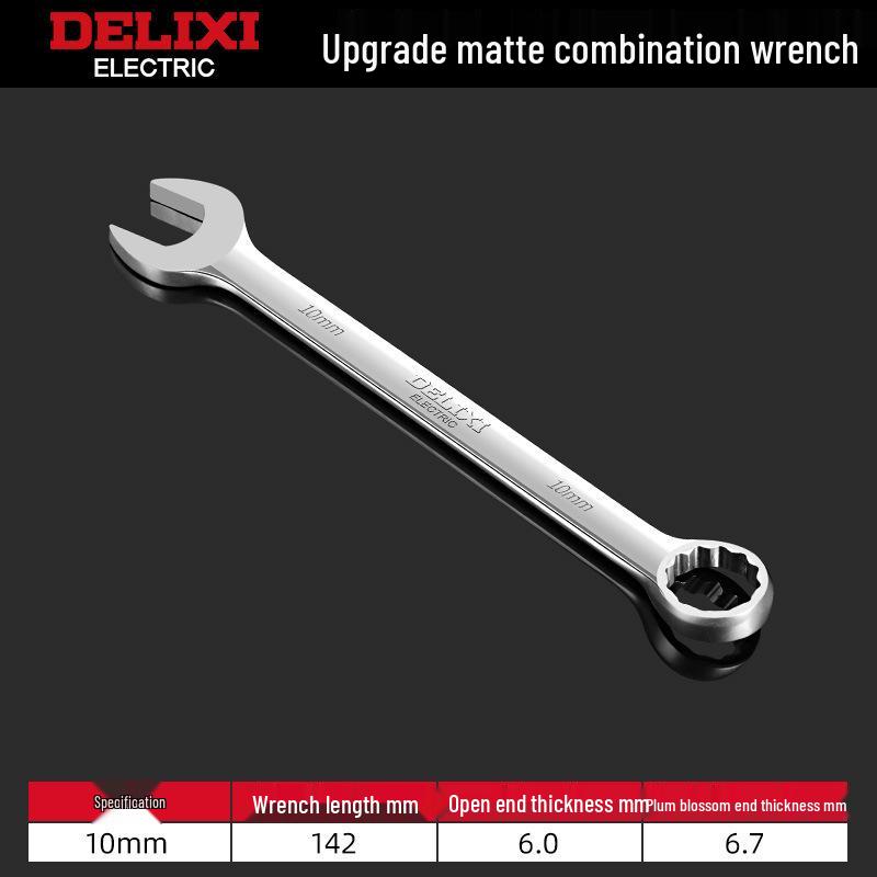 Delixi No. 10-13 Open-End Box-End Double-Ended Wrench Set