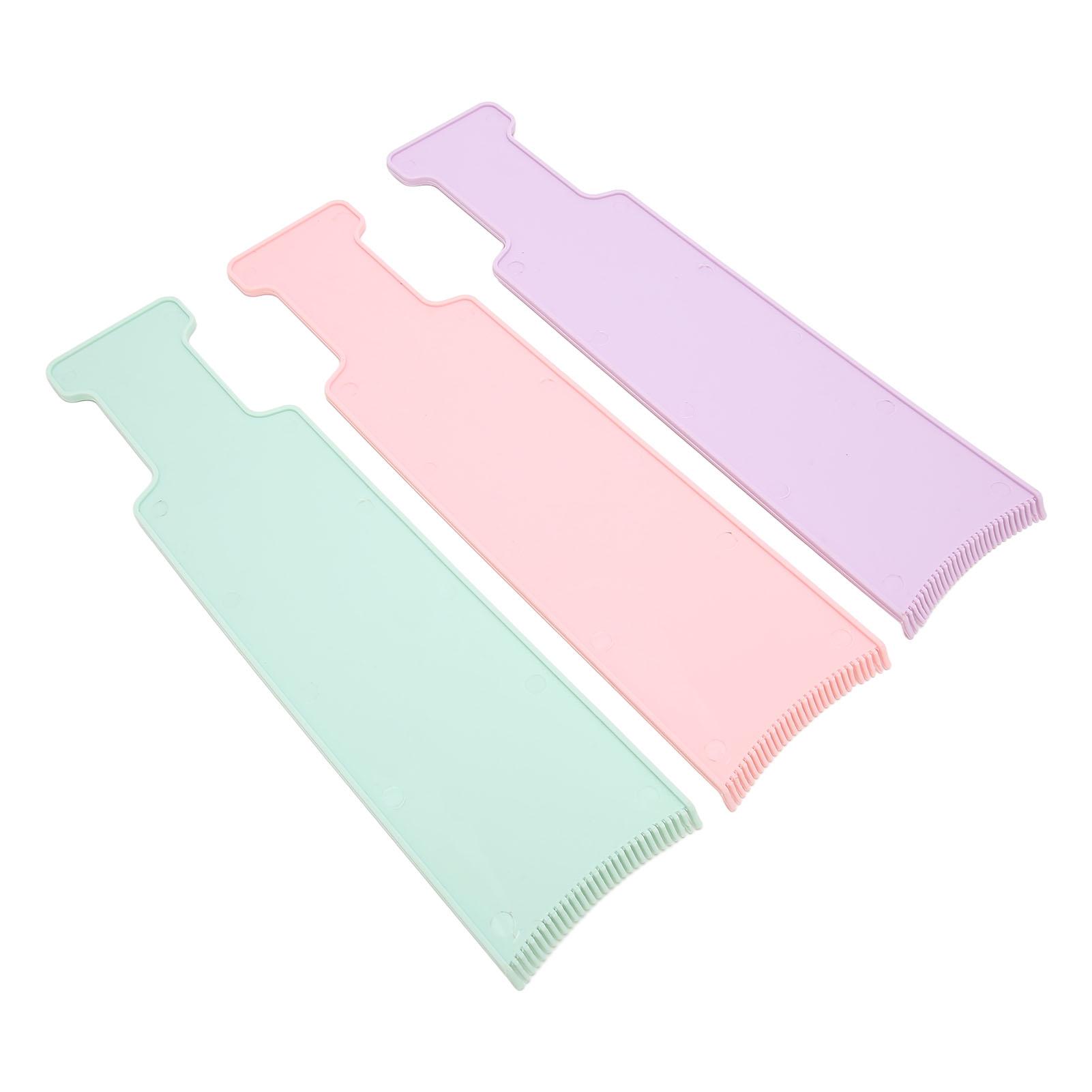 

3 шт. Доска для балаяжа, изогнутая расческа с зубьями, гладкие поверхности, расширенная доска для фольгирования для окрашивания волос