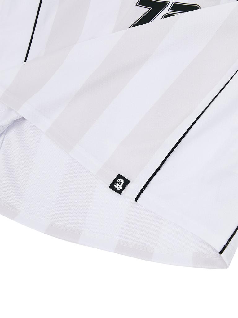 Jeimiweseuteu Breakers Football Striped Polo Shirt (White)