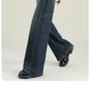 2026 Women’s Wide-Leg Jeans: Autumn/Winter Thicker Straight Fit with Velvet, Lengthened Loose Style