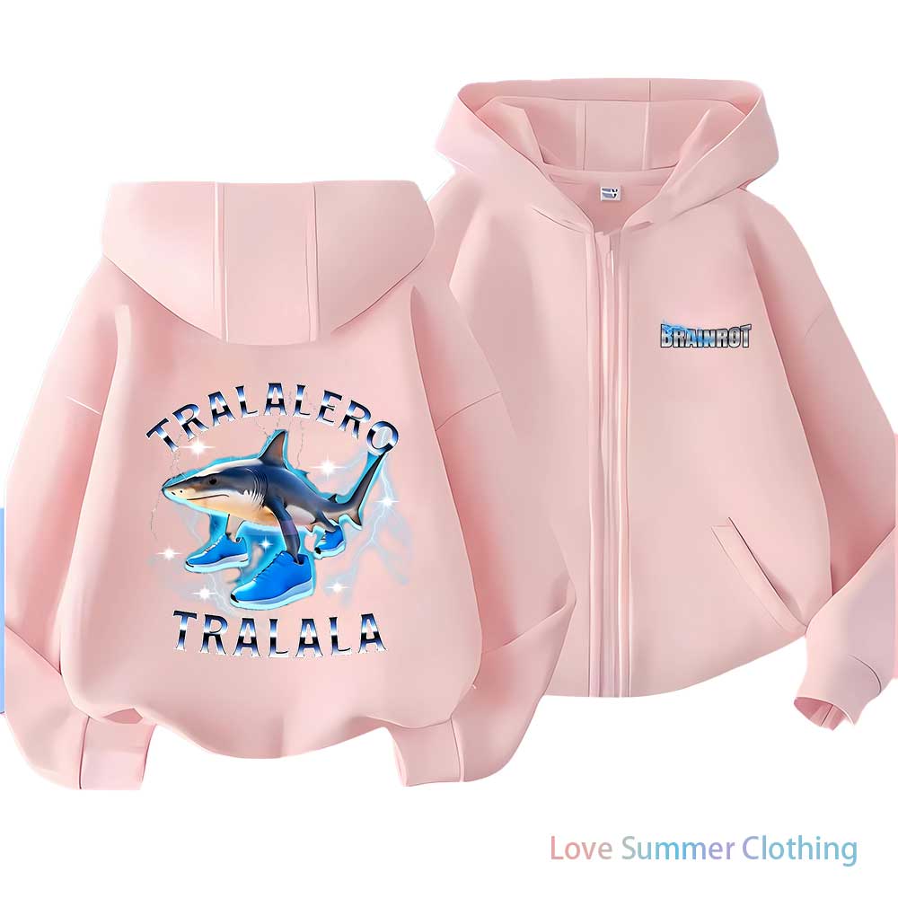 Tralalero Tralala Gotický Korejský Styl Mikiny Vtipná Italská Brainrot Y2k Mikina Dětské Ležérní Vintage Oblečení