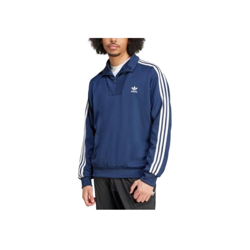 Adidas Originals Adicolor Pullover Comfortable Striped Sweatshirt Men sweatshirts Night-Indigo IZ4805