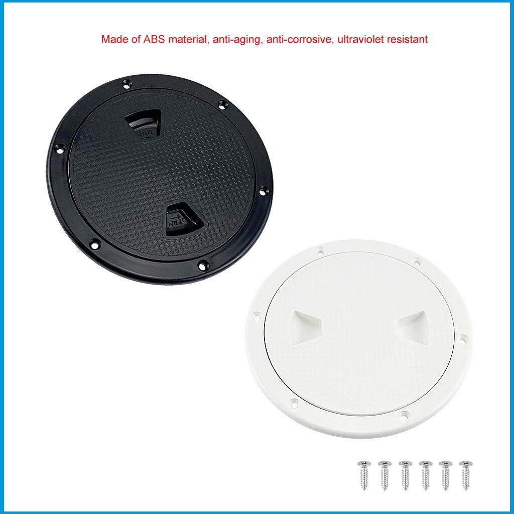 Waterproof Round Hatch Cover - Plastic Deck Inspection Plate For Boats, Kayaks, Canoes