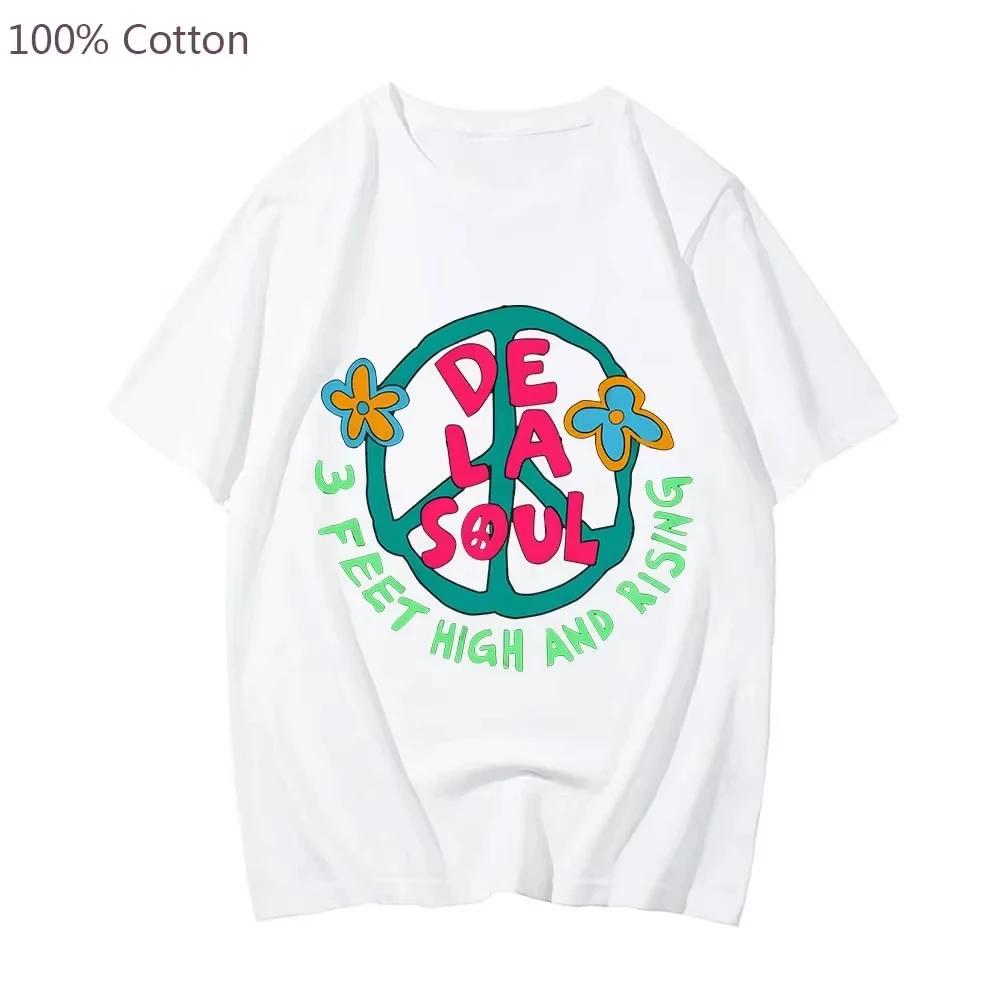 

De La Soul Fashion Аниме Футболки Печатные Графические Футболки Harajuku Повседневные 100% Хлопок Мужские/Женские Футболки Милые Мультяшные Футболки S
