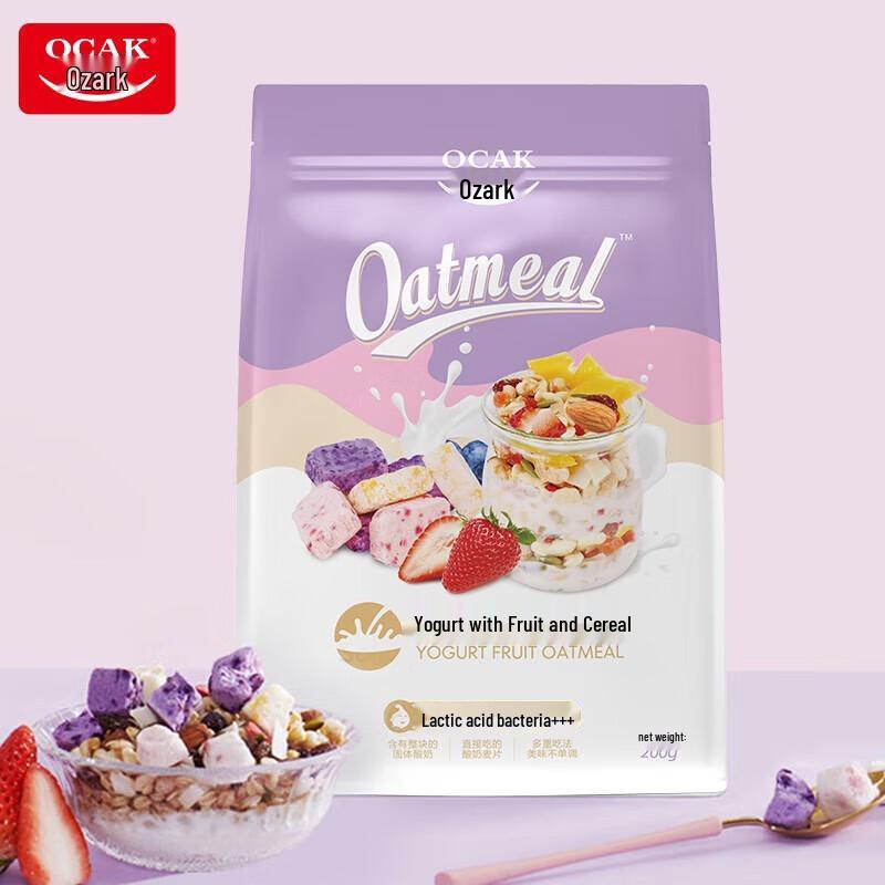 O Zack Low-Fat Instant Fruit Yogurt Granola Cereal 200g