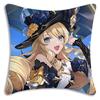 Anime Genshin Impact Pillow Covers Cartoon Sofa Decorative Home Double-Sided Printing Short Plush Cute Cushion Cover