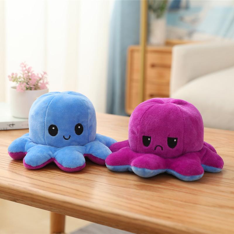 Flipped octopus doll plush toy octopus double-sided flipped little octopus doll children's doll