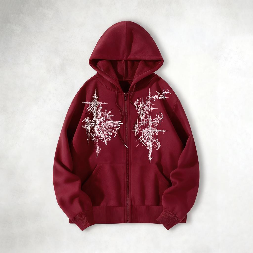Men's Zipper Hoodie, Fleece Men's Full-Zip Hoodie, Hooded Sweatshirt, Casual and Stylish Everyday Wear, Warm Hooded Sweatshirt