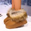 Luxury Faux Fur Snow Boots Women 2025 Winter Comfort Thick Bottom Non Slip Furry Booties Fashion Warm Short Plush Ankle Boots