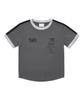 1993STUDIO 93 Track Crop Ringer T-Shirt_Charcoal