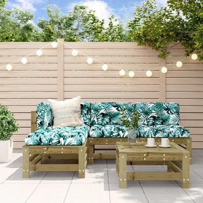 Vidaxl 5-Cz. Garden Furniture Set, Impregnated Pine Wood