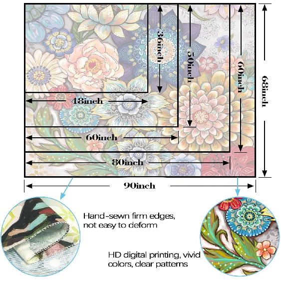 Neasow Colorful Floral Tapestry Wall hanging, Bright Boho Fabric Blossom Tapestries, Multi Color Tapestry for Bedroom Home Hippie Wall Decor 50×60