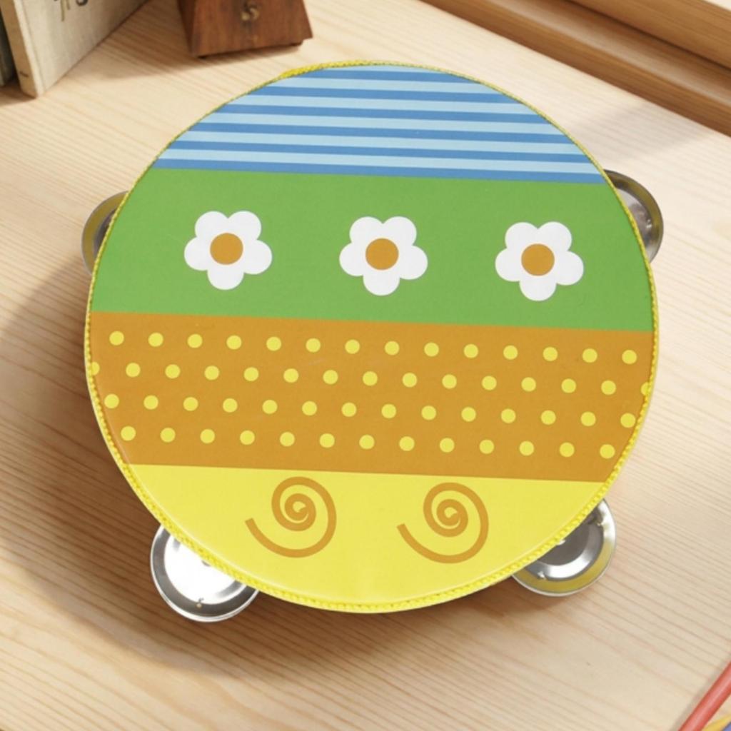 Lightweight Tambourine Portable Handheld Easy To Play Educational