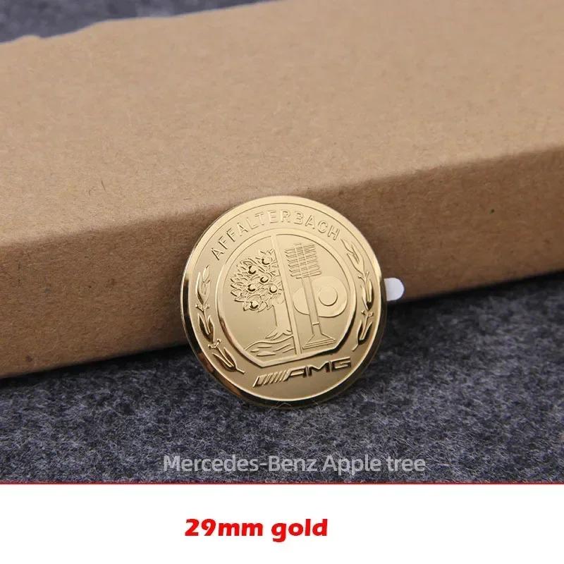 

C200 E200 2025 New For Mercedes Benz Round Nickle Cap Car Emblem for Mercedes Benz AMG Apple Tree Badge Key Multimedia Knob Star apple tree cover