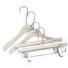 Milk White Solid Wood Hanger Clothing Store Special Clothes Support Wooden Pants Rack Internet Celebrity Thickened Women'S Clothing Hanging