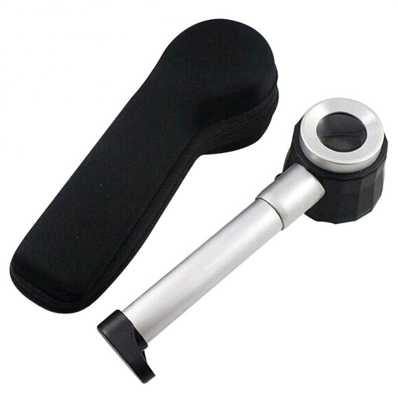 Magnifier 45X Dermatoscope Handle Smooth Clear Vision with Measure Scale 45X Type B Bigger Vision with UV Light