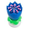 Romantique Musical Bougie pour gâteau Anniversaire en forme de lotus rotatif