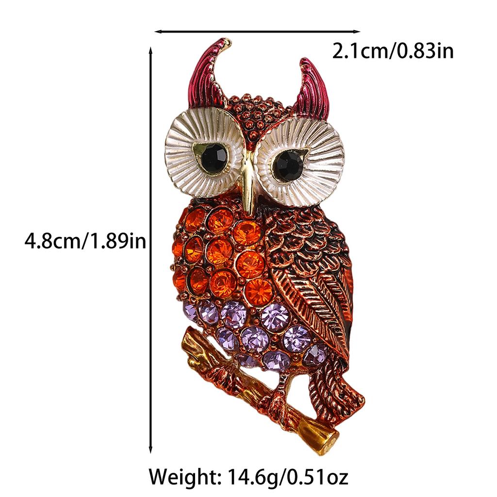 Vintage Exquisite Compact Fashionable Owl Brooch
