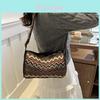Ethnic Style Ripple Patterns Bucket Bag With Contrast Stitching For Daily Use