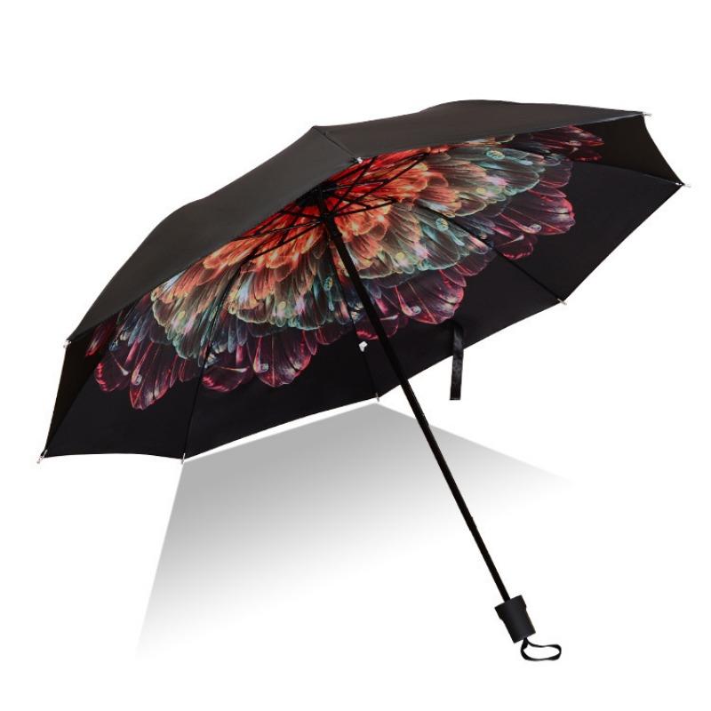 Umbrella Folding Umbrella Advanced Sense Sunscreen UV Protection Parasol Student Umbrella Rain Shine
