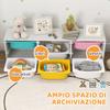 Children's Wooden Toy Storage Shelf with 6 Removable Plastic Bins, Multicolored