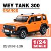 1/24 Scale WEY Tank 300 SUV Diecast Car Model Toy, Pull Back Toy Vehicle with Sound and Light for Kids Toddler Boys Girls Gift Collection