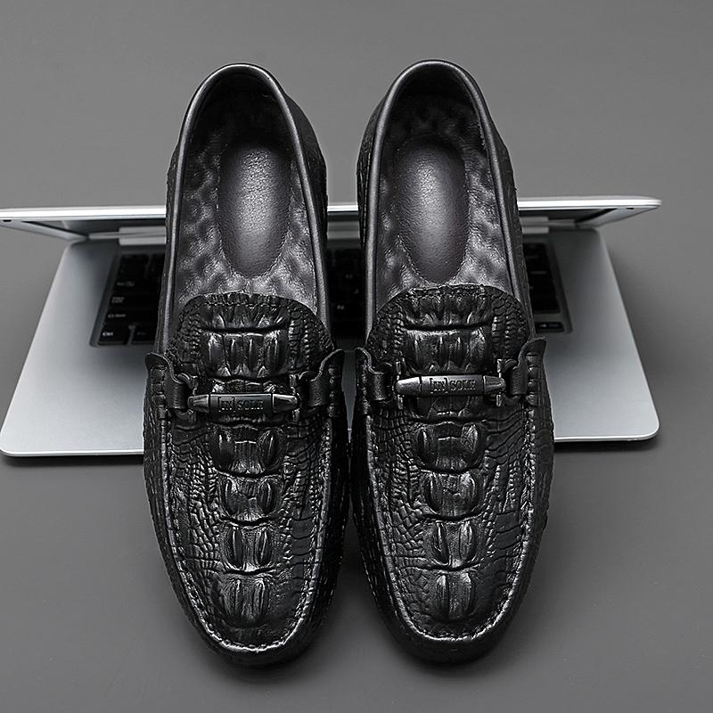 Pánské mokasíny z pravé kůže, ležérní formální obuv, pohodlné lehké boty na chůzi, luxusní ručně vyráběné pánské boty na řízení, mokasíny
