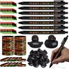 245 Pcs Black History Month Gift Sets African American Festival Celebration Flag Lapel Pins, Ballpoint Pens, Silicone Bracelets, Rubber Ducks for