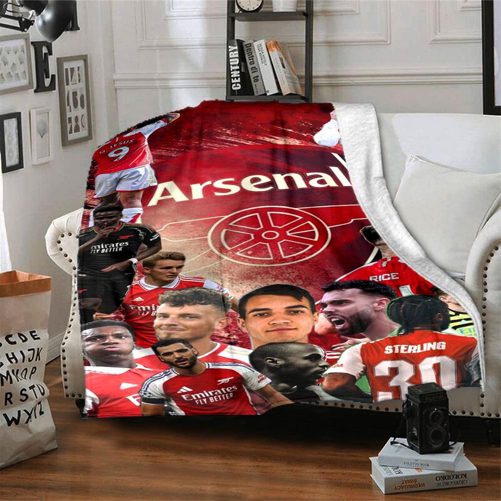 Arsenal Football Player Blanket Durable Comfort Suitable for Couch Bed Seaside for All Seasons Modern Style Perfect Gift for Relatives and Friends