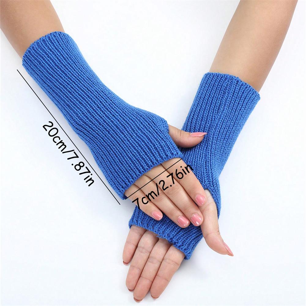A Pair Fingless Gloves for Wmen Winter Warm Arm Warmer Knitted Warm Girls Gloves Style Hand Warmer Fashion Mittens