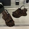Fashion EilyKen Design Style Leopard Print Chunky Platform Wedges Women Sandals Street Style Buckle Strap High Heels Summer Shoes