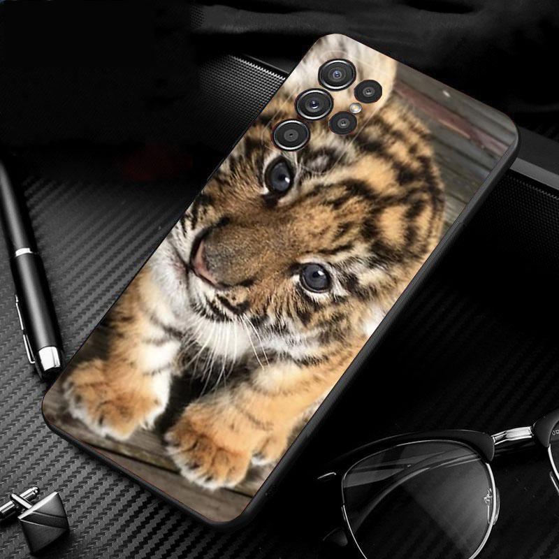 Cute Baby Tiger Phone Case For Samsung S24 S23 S22 S21 S20 Ultra S20 S22 S21 S10E S20 FE S24 Plus Shell Case